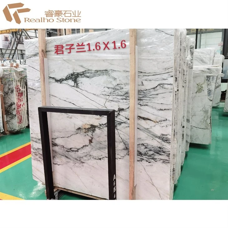 Clivia White Marble --- Hvit marmorplate for benkeplate Island Top Floor Tile Wall Cladding