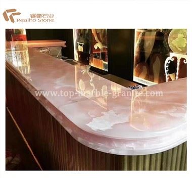 Rosa Onyx Stone Bar Topp