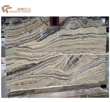 Zebra Onyx tretekstur marmorplater for vegg- og gulvfliser